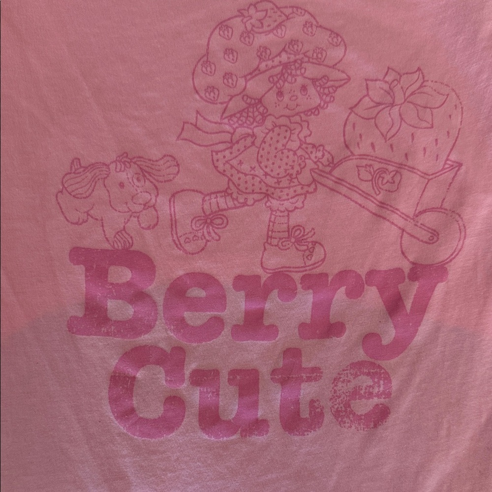 Strawberry Shortcake Berry Cute Adorable Pink Dog Tee
